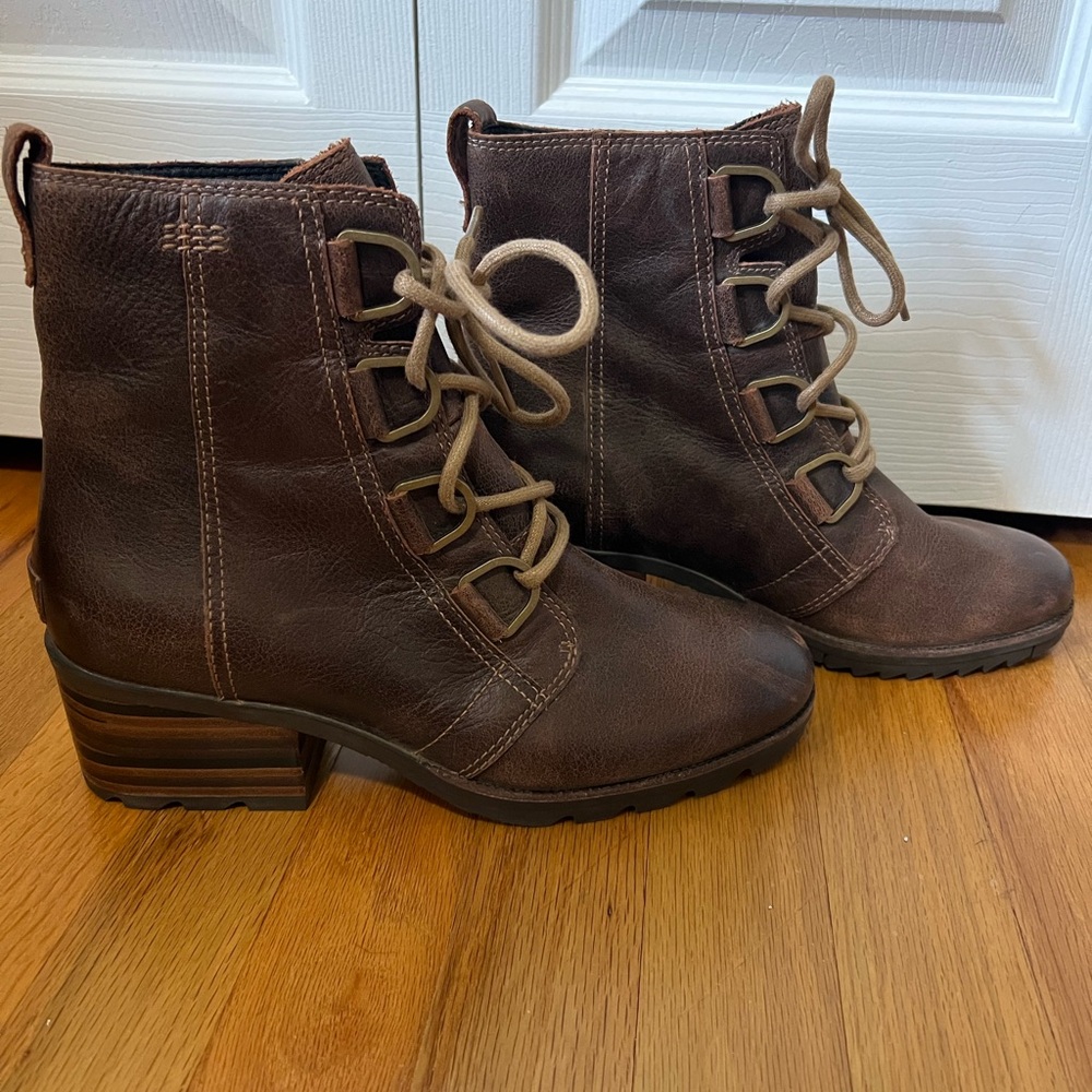 Brown Leather Ankle Boots